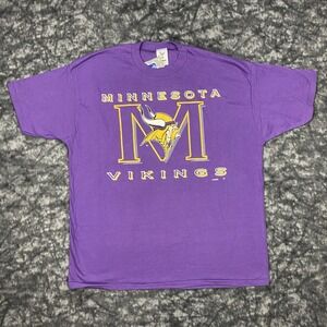 New Jostens Minnesota Vikings TShirt Mens XL Purple USA Vintage 90s NFL Single